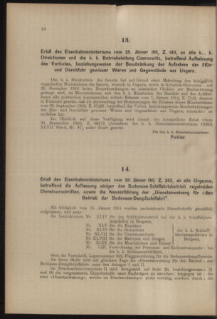 Verordnungs- und Anzeige-Blatt der k.k. General-Direction der österr. Staatsbahnen 19110128 Seite: 4