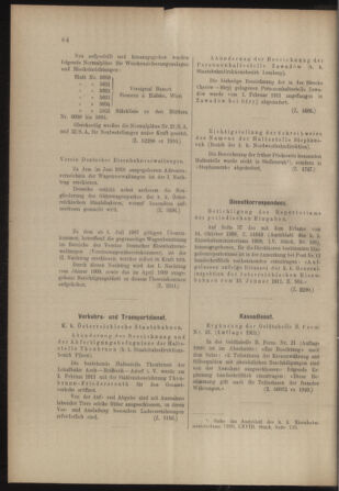 Verordnungs- und Anzeige-Blatt der k.k. General-Direction der österr. Staatsbahnen 19110211 Seite: 4