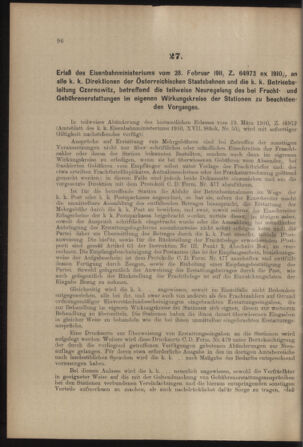 Verordnungs- und Anzeige-Blatt der k.k. General-Direction der österr. Staatsbahnen 19110311 Seite: 4