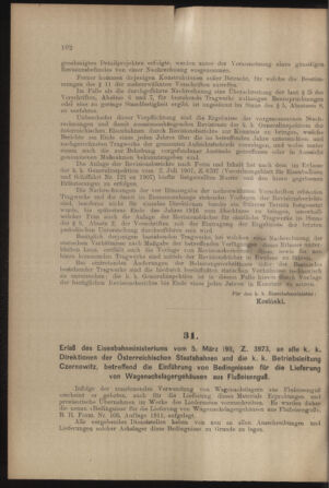 Verordnungs- und Anzeige-Blatt der k.k. General-Direction der österr. Staatsbahnen 19110318 Seite: 4