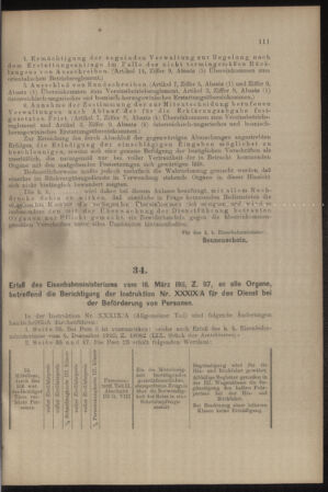 Verordnungs- und Anzeige-Blatt der k.k. General-Direction der österr. Staatsbahnen 19110325 Seite: 3