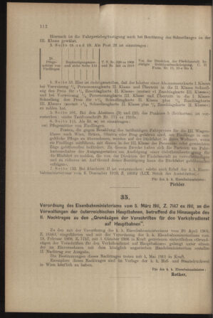 Verordnungs- und Anzeige-Blatt der k.k. General-Direction der österr. Staatsbahnen 19110325 Seite: 4