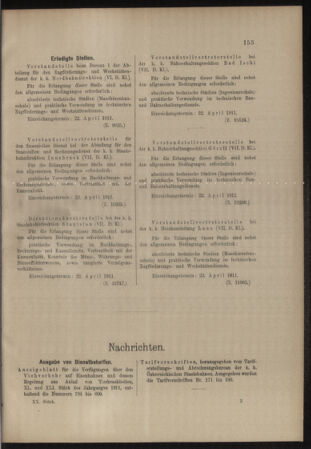 Verordnungs- und Anzeige-Blatt der k.k. General-Direction der österr. Staatsbahnen 19110415 Seite: 5