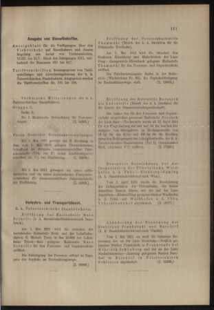 Verordnungs- und Anzeige-Blatt der k.k. General-Direction der österr. Staatsbahnen 19110429 Seite: 3