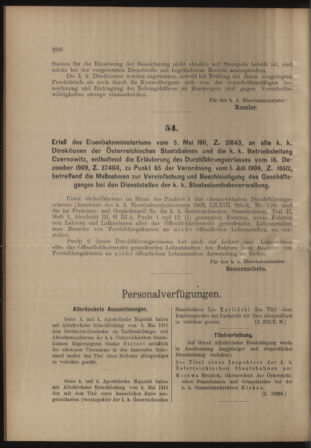 Verordnungs- und Anzeige-Blatt der k.k. General-Direction der österr. Staatsbahnen 19110513 Seite: 2