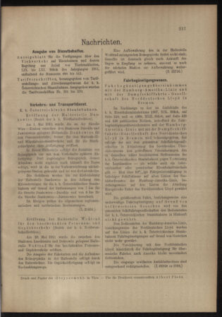 Verordnungs- und Anzeige-Blatt der k.k. General-Direction der österr. Staatsbahnen 19110610 Seite: 5