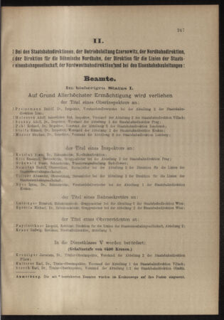 Verordnungs- und Anzeige-Blatt der k.k. General-Direction der österr. Staatsbahnen 19110626 Seite: 7