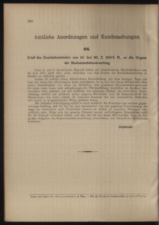 Verordnungs- und Anzeige-Blatt der k.k. General-Direction der österr. Staatsbahnen 19110627 Seite: 2