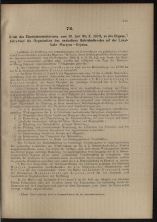 Verordnungs- und Anzeige-Blatt der k.k. General-Direction der österr. Staatsbahnen 19110708 Seite: 3