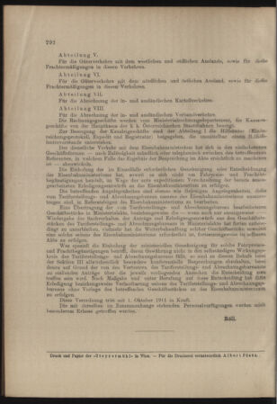 Verordnungs- und Anzeige-Blatt der k.k. General-Direction der österr. Staatsbahnen 19110722 Seite: 10