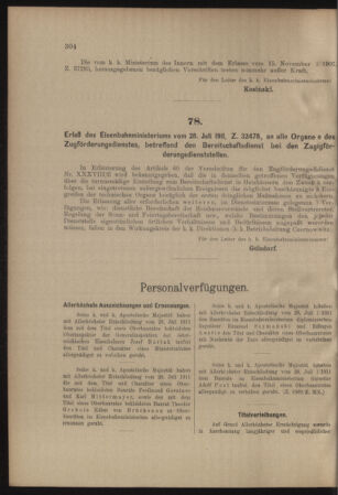 Verordnungs- und Anzeige-Blatt der k.k. General-Direction der österr. Staatsbahnen 19110805 Seite: 2