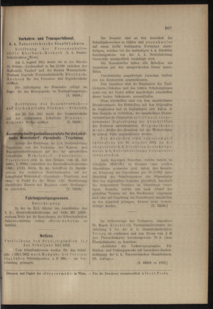 Verordnungs- und Anzeige-Blatt der k.k. General-Direction der österr. Staatsbahnen 19110805 Seite: 5