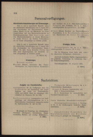 Verordnungs- und Anzeige-Blatt der k.k. General-Direction der österr. Staatsbahnen 19110812 Seite: 4