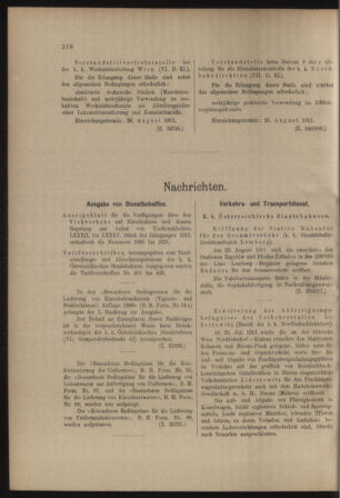 Verordnungs- und Anzeige-Blatt der k.k. General-Direction der österr. Staatsbahnen 19110819 Seite: 4