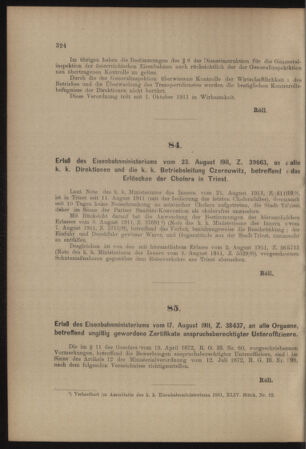 Verordnungs- und Anzeige-Blatt der k.k. General-Direction der österr. Staatsbahnen 19110826 Seite: 4