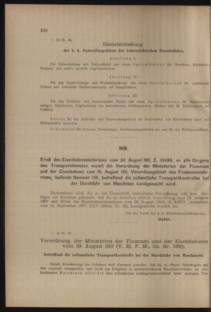 Verordnungs- und Anzeige-Blatt der k.k. General-Direction der österr. Staatsbahnen 19110909 Seite: 2