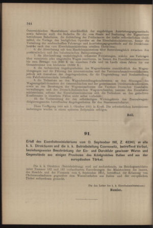 Verordnungs- und Anzeige-Blatt der k.k. General-Direction der österr. Staatsbahnen 19110916 Seite: 2