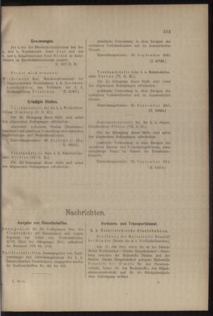 Verordnungs- und Anzeige-Blatt der k.k. General-Direction der österr. Staatsbahnen 19110923 Seite: 5