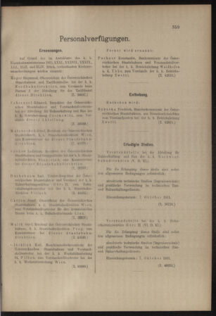 Verordnungs- und Anzeige-Blatt der k.k. General-Direction der österr. Staatsbahnen 19110930 Seite: 5