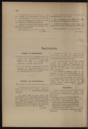 Verordnungs- und Anzeige-Blatt der k.k. General-Direction der österr. Staatsbahnen 19110930 Seite: 6