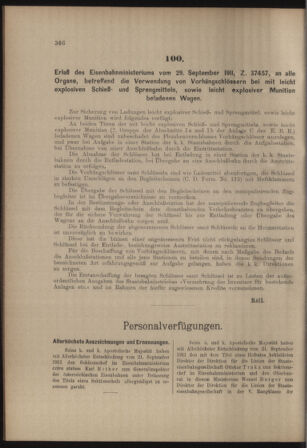 Verordnungs- und Anzeige-Blatt der k.k. General-Direction der österr. Staatsbahnen 19111007 Seite: 2