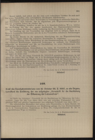 Verordnungs- und Anzeige-Blatt der k.k. General-Direction der österr. Staatsbahnen 19111028 Seite: 7