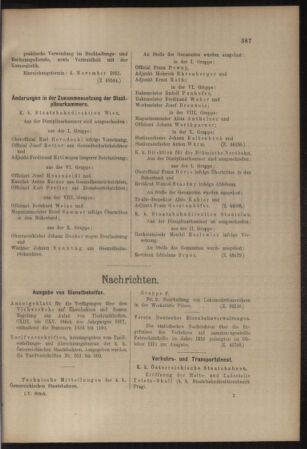 Verordnungs- und Anzeige-Blatt der k.k. General-Direction der österr. Staatsbahnen 19111028 Seite: 9