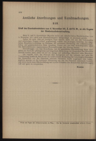 Verordnungs- und Anzeige-Blatt der k.k. General-Direction der österr. Staatsbahnen 19111104 Seite: 10