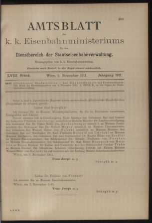 Verordnungs- und Anzeige-Blatt der k.k. General-Direction der österr. Staatsbahnen 19111104 Seite: 9