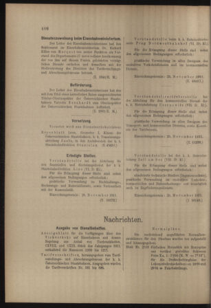 Verordnungs- und Anzeige-Blatt der k.k. General-Direction der österr. Staatsbahnen 19111111 Seite: 4