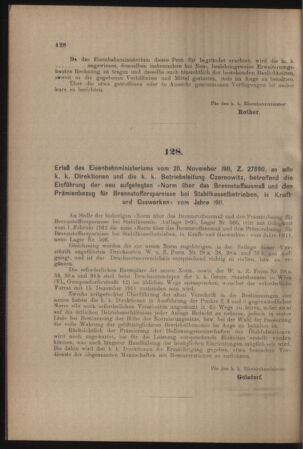 Verordnungs- und Anzeige-Blatt der k.k. General-Direction der österr. Staatsbahnen 19111202 Seite: 4