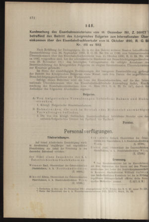 Verordnungs- und Anzeige-Blatt der k.k. General-Direction der österr. Staatsbahnen 19111223 Seite: 26