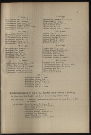 Verordnungs- und Anzeige-Blatt der k.k. General-Direction der österr. Staatsbahnen 19120106 Seite: 19