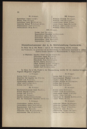 Verordnungs- und Anzeige-Blatt der k.k. General-Direction der österr. Staatsbahnen 19120106 Seite: 22