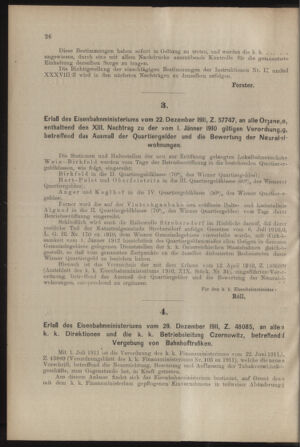 Verordnungs- und Anzeige-Blatt der k.k. General-Direction der österr. Staatsbahnen 19120106 Seite: 26