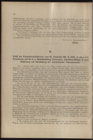 Verordnungs- und Anzeige-Blatt der k.k. General-Direction der österr. Staatsbahnen 19120106 Seite: 28