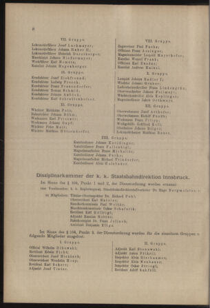 Verordnungs- und Anzeige-Blatt der k.k. General-Direction der österr. Staatsbahnen 19120106 Seite: 8