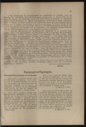 Verordnungs- und Anzeige-Blatt der k.k. General-Direction der österr. Staatsbahnen 19120113 Seite: 7