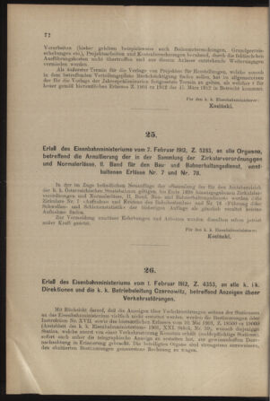 Verordnungs- und Anzeige-Blatt der k.k. General-Direction der österr. Staatsbahnen 19120210 Seite: 2