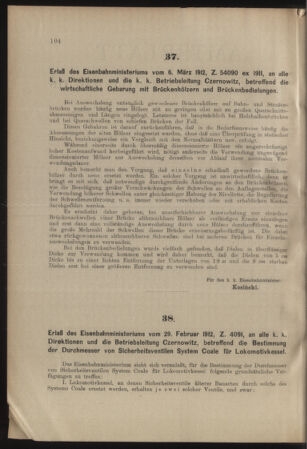 Verordnungs- und Anzeige-Blatt der k.k. General-Direction der österr. Staatsbahnen 19120309 Seite: 2