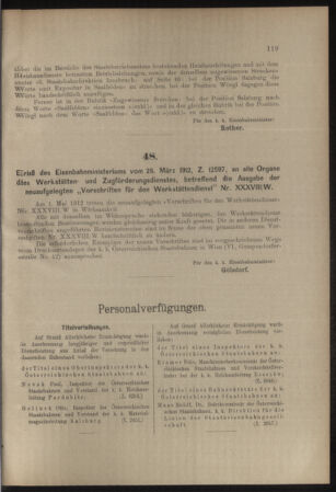 Verordnungs- und Anzeige-Blatt der k.k. General-Direction der österr. Staatsbahnen 19120330 Seite: 3