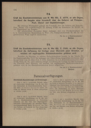 Verordnungs- und Anzeige-Blatt der k.k. General-Direction der österr. Staatsbahnen 19120525 Seite: 10