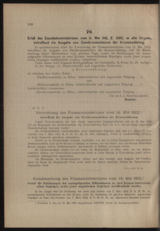 Verordnungs- und Anzeige-Blatt der k.k. General-Direction der österr. Staatsbahnen 19120525 Seite: 6