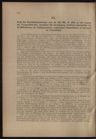 Verordnungs- und Anzeige-Blatt der k.k. General-Direction der österr. Staatsbahnen 19120525 Seite: 8