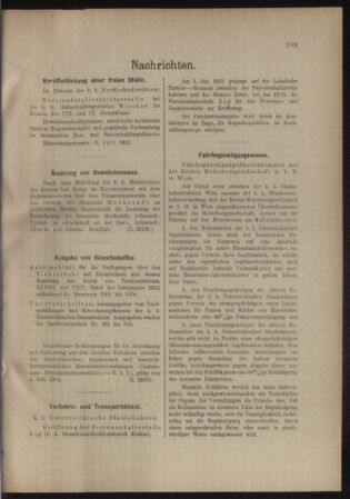 Verordnungs- und Anzeige-Blatt der k.k. General-Direction der österr. Staatsbahnen 19120622 Seite: 7