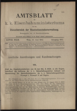 Verordnungs- und Anzeige-Blatt der k.k. General-Direction der österr. Staatsbahnen 19120628 Seite: 13