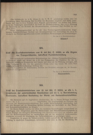 Verordnungs- und Anzeige-Blatt der k.k. General-Direction der österr. Staatsbahnen 19120727 Seite: 3