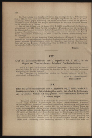 Verordnungs- und Anzeige-Blatt der k.k. General-Direction der österr. Staatsbahnen 19120921 Seite: 2