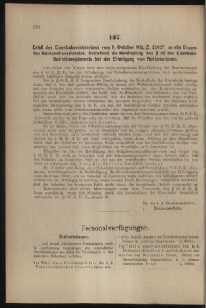 Verordnungs- und Anzeige-Blatt der k.k. General-Direction der österr. Staatsbahnen 19121012 Seite: 2