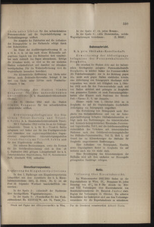 Verordnungs- und Anzeige-Blatt der k.k. General-Direction der österr. Staatsbahnen 19121012 Seite: 5